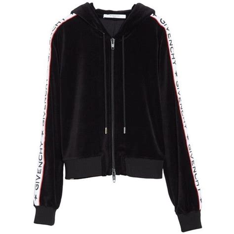 logo stripe velvet hoodie givenchy|GIVENCHY hoodie in velvet .